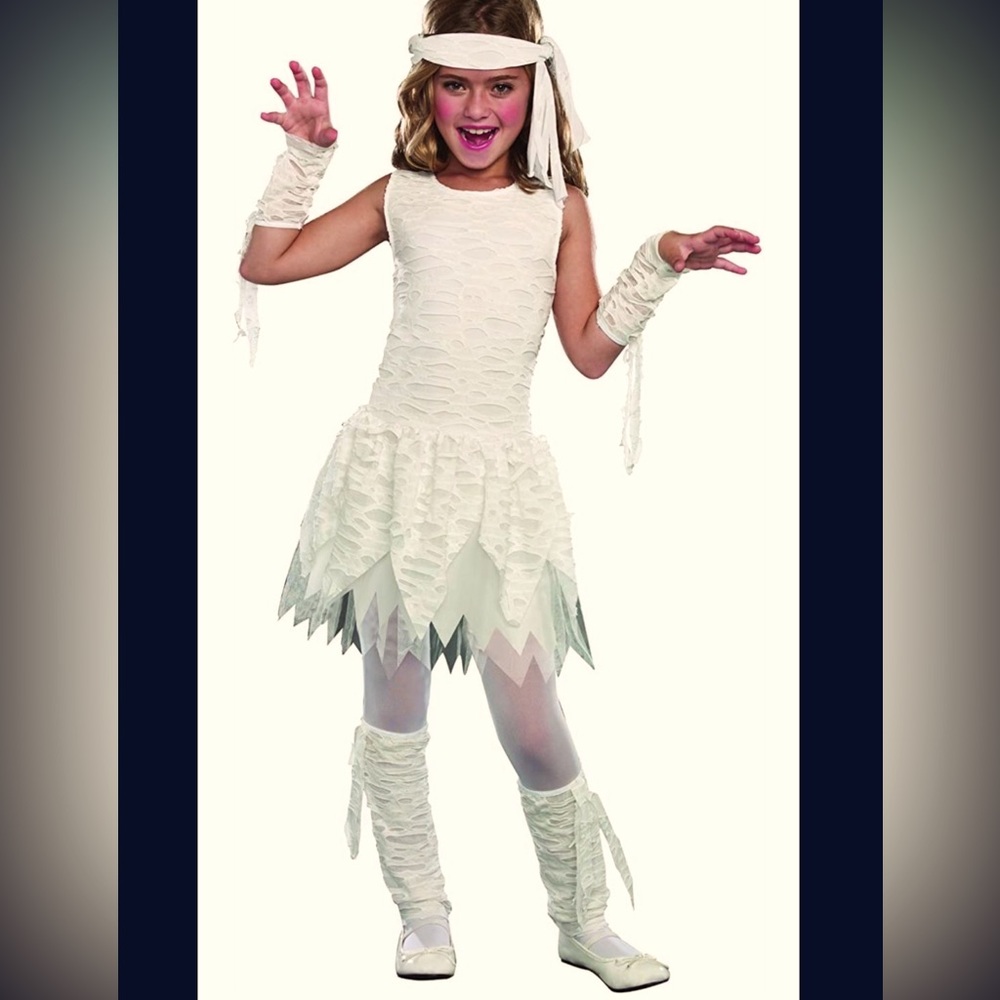 L 10-12 Adorable Stretchy Girls Mummy costume Brand NEW! unopened packaging